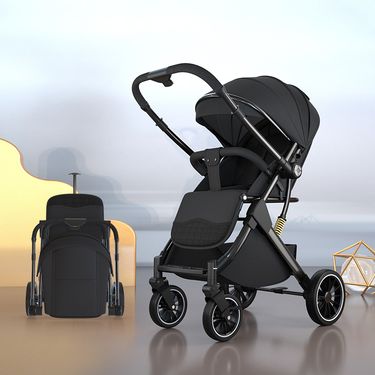 High sitting position two way push baby stroller high view light folding six baby artifact baby stroller four wheels_voghion.com