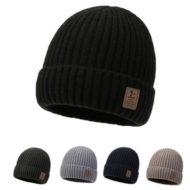 New Woolen Hat For Men In Winter With Plush And Thick Knitted Hat, Big Head Circumference Adult Ear Protection Warm And Cold Proof Outdoor Skiing Hat_voghion.com
