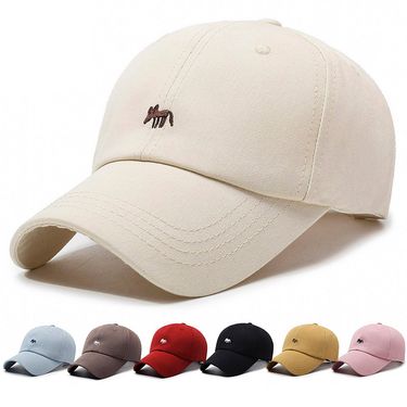 Korean Version Duckbill With Little Fox Embroidery, Wide Brim, Face Slimming, Versatile Casual Sunshade And Sun_voghion.com