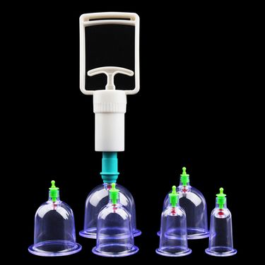 6Pcs Vacuum Cupping Sets with Pumping Gun Suction Cups Back Massage Body Cup Detox Anti Cellulite Therapy Cans Healthy Care Jars_voghion.com