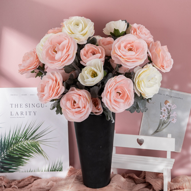 Simulated flower Lulian single branch bouquet wedding home background flower wall photography set cross-border GF16412_voghion.com