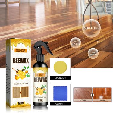 OUHOE Furniture Beeswax Spray, Furniture Floor Care Polishing Waterproof Anti-Cracking Scratches Refurbished Care Wax_voghion.com