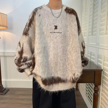 Mahai Sweater Men's Autumn and Winter Korean Edition Loose American Lazy Solid Color Knitted Shirt M5607-P58_voghion.com