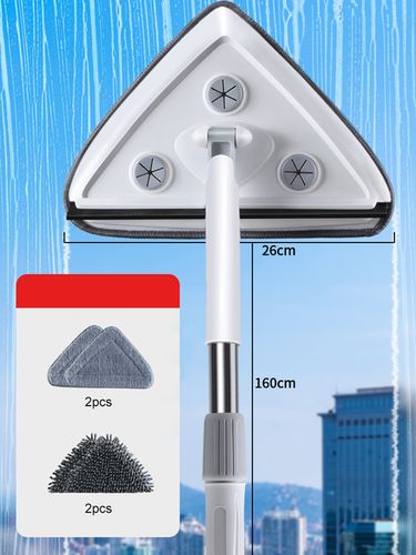 Glass Wiper Telescopic Rod Windows Cleaning Brush Window Cleaner Professional Household Window Cleaning Tool_voghion.com