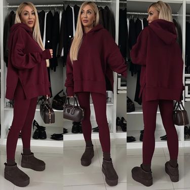 Women 2 Piece Set Hoddies Tracksuit Hooded Top & Pants Set Sweatshirts Suit Trouser Outfits Spring Jogging Sport Y2k Streetwear_voghion.com