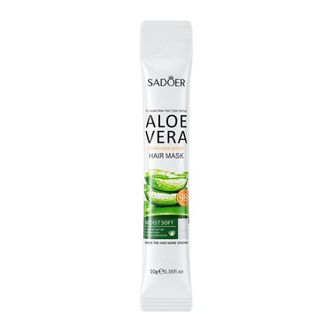 SADOER Aloe Vera Super Brightening Repair Hair Mask 1 Piece 10ml Repair Nourishing Softness Smooth Lazy Wash_voghion.com