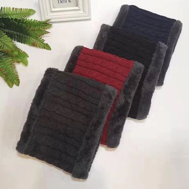 LazyZoom Winter Warm Outdoor Cycling Windproof Knitted Face Mask Thickened Solid Color Unisex Pullover Neck Warmer_voghion.com