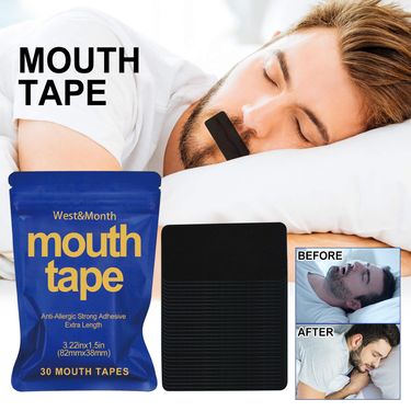 West&Month Mouth Tape, Ease Mouth Breathing Prevent Snoring Shut Mouth Care For Sleep Patch_voghion.com