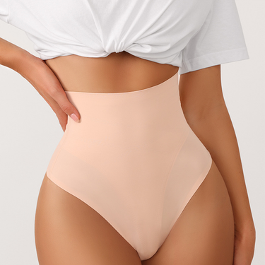 shaping high-waisted belly-control thong underwear for women postpartum seamless waist slimming pants ice silk sexy body-shaping pants_voghion.com