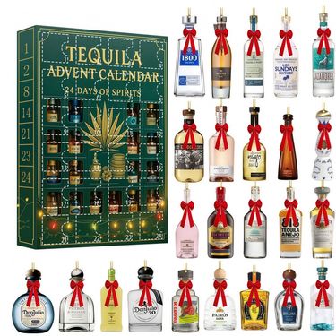 2025 Tequila Advent Calendar Tequila Bottle Design Flat Pendant Christmas Blind Box_voghion.com