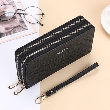 Purse Wallet Clutch Bag Women's Purse Long Simple Stylish Zipper Bag Can Hand Hold Bag Large Capacity Wallet_voghion.com
