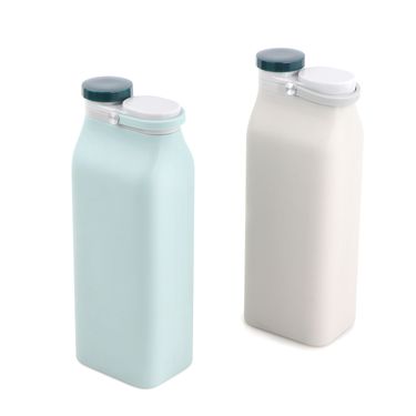 Outdoor sports portable silicone folding water cup Nordic minimalist travel large capacity milk bottle gift_voghion.com