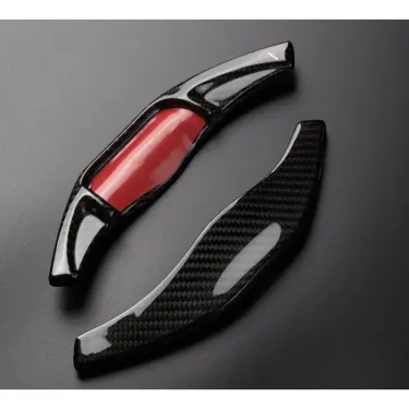 2pc Carbon Fiber Car Steering Wheel Shift Paddles Shifter Extensions For Toyota Camry Avalon Corolla Alphard Crown Vellfire_voghion.com