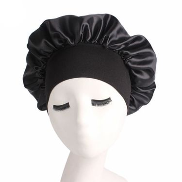 Newly Women's Satin Solid Sleeping Hat Night Sleep Cap Hair Care Bonnet Nightcap For Women Men Unisex Cap bonnet de nuit_voghion.com