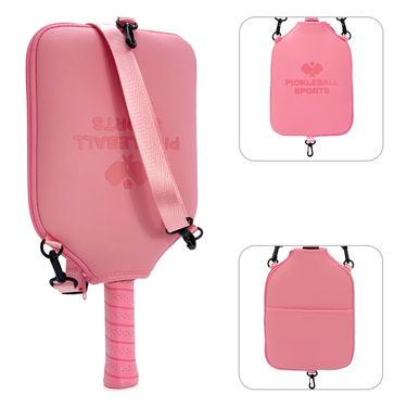Diving Fabric Waterproof Pickleball Bag Anti-drop Zipper Cover 2-Pack Table Tennis Racket Protective Case_voghion.com