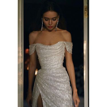 Women's Clothing One Shoulder Light Luxury Evening Dress High End Banquet Temperament High End Niche Sexy Dress_voghion.com