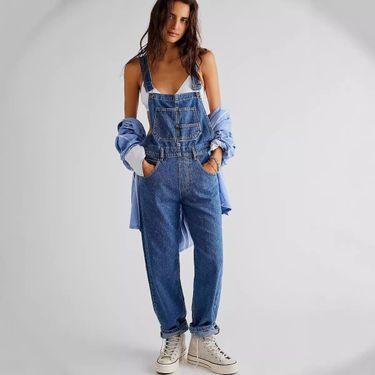 Women's Clothing Supply Casual Loose Denim Overalls Trousers For Women_voghion.com