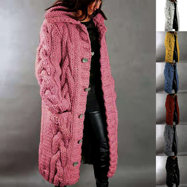 Women's clothing women's cardigan loose large size sweater jacket long cardigan_voghion.com