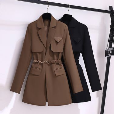 Spring and Autumn Windbreaker Women's New Top Korean Style Chic Coffee Colored Small Suit Jacket for Women Spring and Autumn High-end Suit for Women_ipsvogv.com