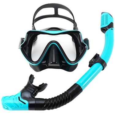 New big frame breathing tube set men's and women's waterproond anti-fog silicone mirror ating diving mask_voghion.com