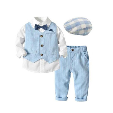 Children's Spot infant boys and girls gentleman suit shirt vest three-piece set_viptrois.com