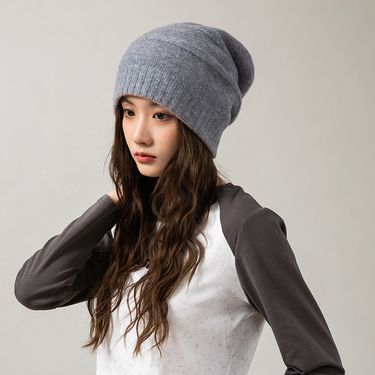 2025 Winter New Knitted Wool Pullover Sweater Network Celebrity Modeling Fashion Korean Version Of The Street Students Trend Bucket Hat_voghion.com