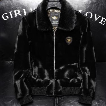 Suitable For All Seasons Low Price Winter Graphene Gold Mink Haining Fur Coat Jacket For Men_voghion.com