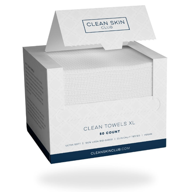 Clean Skin Club Cleaning Towel XL ™ 100% USDA Bio Based Disposable Face Towels Makeup Remover Wipes Ultra Soft 50_voghion.com