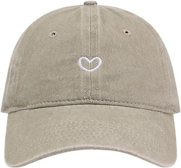 Generisch Women's Baseball Cap With Heart-Shaped Embroidery Pattern Hat Adjustable Cap Outdoor Sports Cap_voghion.com