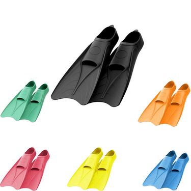 Swimming non-slip silicone short flippers adult professional training equipment free snorkeling breaststroke portable_viptrois.com