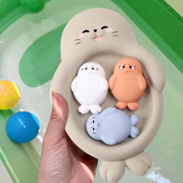 Children's Bathroom Floating Animals Hippopotamus Seal Swimming Toys Baby Bath Bath Toys_voghion.com