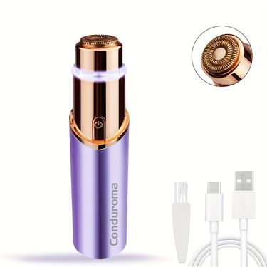 Conduroma Painless Lady Shaver USB Rechargeable Facial Hair Remover For Face Upper Lip Chin Portable Home Appliances142_voghion.com