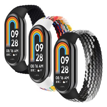 Strap for Mi Band 9/8/7/6/5/4/3 accessories Elastic Nylon Braided Replacement belt bracelet correa for Xiaomi Miband 9 Strap_voghion.com