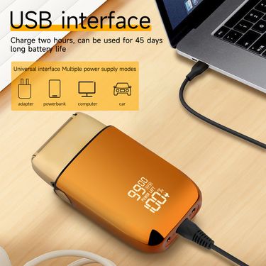 Intelligent LCD digital display IPX waterproof portable electric shaver hair clipper 809_voghion.com