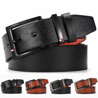 VOOTHOST Fashion Men's Belt Alloy Pin Buckle Casual Jeans Belt Male All-match Leather Formal Business Designer Waistband F0044_voghion.com