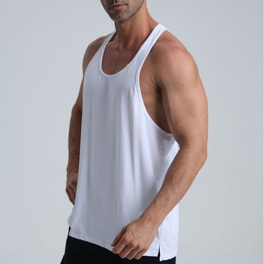 European And American Leisure Vest Men's Breathable Outdoor Fitness Exercise Basketball Solid Color I-shaped Vest_voghion.com