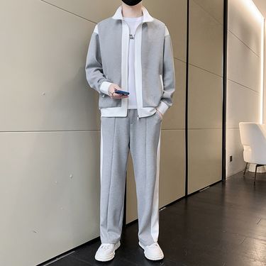 Men's Clothing Spring and Autumn New Men's Casual Suit Sportswear Suit Two piece Stand Collar Jacket Men's Trend_voghion.com