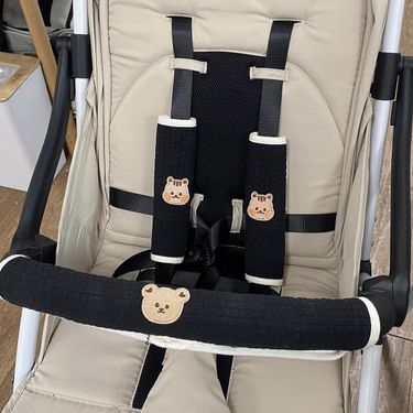 Baby Stroller Armrest Bibs Anti Bite Cotton Burp Cloth Protective Cover Stroller Accessories Newborn Baby Shoulder Protection_voghion.com
