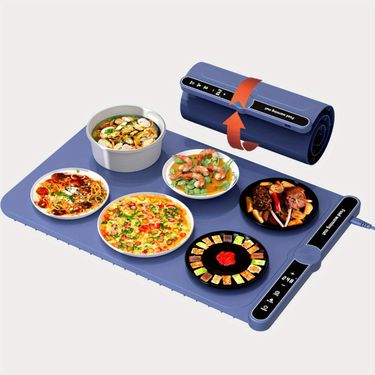 USB Food Warming Mat, Electric Heating Pad With 6 Temperature Settings For Desk, Home, Office_voghion.com