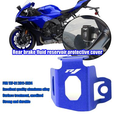 FOR YZF R1 YZF-R1 Motorcycle CNC Accessories rear brake fluid storage tank cover protection cover_voghion.com