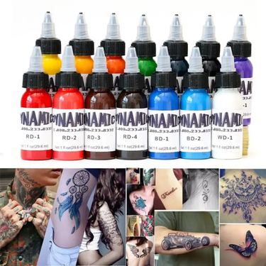 Set, 14 Colors 30ml/1oz Professional TattooInk, Natural Plant Micropigmentation Pigment, Permanent Tattoo Ink, For Body Art_voghion.com