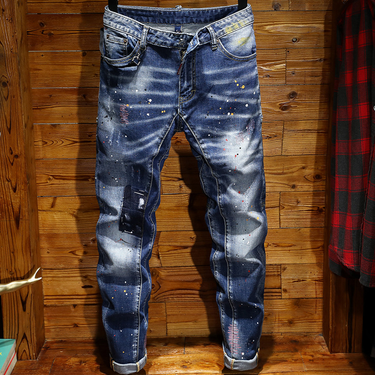 Men's Clothing Fashion Brand New Jeans Men's Loose Style Trendy Slim Fitting Casual Harem Worn Men's Autumn Workwear Pants_voghion.com