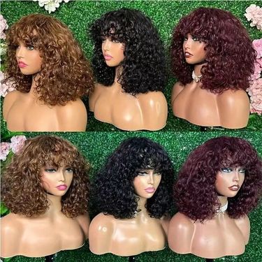 Cross-border wig African women's fashion explosion head short curly hair small curly hair wrapped tube head cover factory wholesale_voghion.com