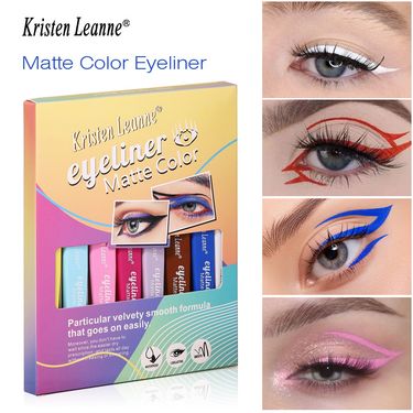 hot product matte quick drying non smudge color eyeliner set performance makeup_voghion.com