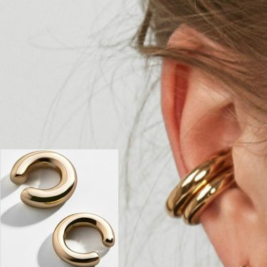 1 Pair Simple Style C Shape Plating Alloy Ear Cuffs_voghion.com