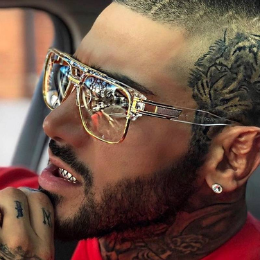 VOOTHOST New Fashion Big Frame Sunglasses Men Square Metal Sun Glasses Women Retro Sun Glasses Vintage High Quality Gafas Oculos De Sol V0119_voghion.com