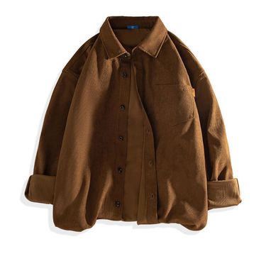 CT Men's Long Sleeve Shirt 2025 Autumn Winter New Casual Corduroy Warm Jacket Top_voghion.com