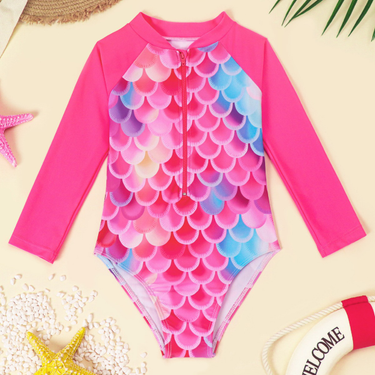 Mother&Kids Girls' swimsuit one-piece cute Princess Baby swimsuit children's surf suit_voghion.com