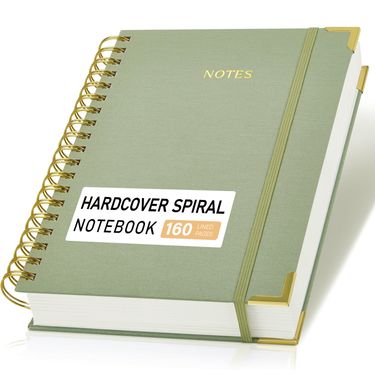 Vintage B5 Spiral Notebook – Hard Cover, 80 Sheets/160 Pages, Elegant Fabric Design, Perfect For Journaling & Gifts_voghion.com