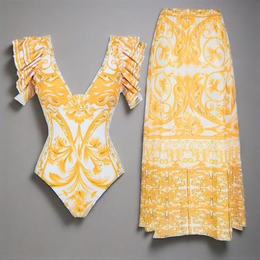 Women's Clothing New Fashion Trend Sexy Swimwear Printed Swimwear One Piece Suit Swimwear_voghion.com